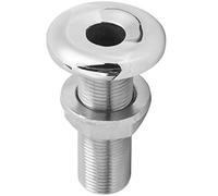 Tissting Marine Straight Thru Hull Fitting 3/8in 58mm 316 Stainless Steel Water Drain Outlet Plumbing Valve Hose Thru Drain Connector for Boat, Yachts