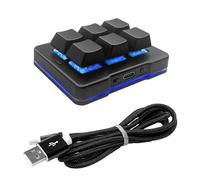 Tissting Mini 6Key Keypad, Tri - mode 2.4G / BT/Wired Mechanical Programmable Gaming Keyboard One Handed Keypad for PC Gaming Office Work Programmable PS (Black)