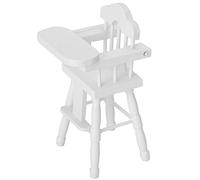 Tissting Miniature Dining High Chair Model Furniture for 1/12 Dollhouse, Wooden Accessory Decorative Kids Toys Doll House Accessories Children's Play