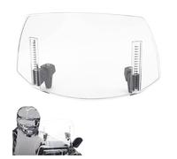 Tissting Motorcycle Windscreen Extension, Adjustable Clip On Wind Deflectors 29.5 x 22 cm ABS Transparent Windshield Extension Spoiler for MT07 MT09 MT10 R1 R3 FZ6 TMAX530 TMAX 500