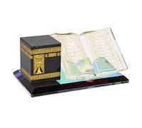 Tissting Muslim Caaba Model 2 Pcs Crystal Islamic Building Souvenir Car Ornament - Exquisite Handcrafted Desktop Decoration for Home Office Gift