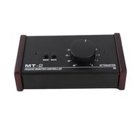 Tissting Passive Monitor Controller, XLR 3.5mm Interface Large Volume Knob Mute Control Passive Stereo Volume Controller for Studio Monitoring Home Studio DAW Connectivity