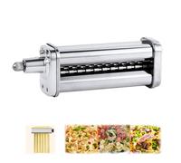 Tissting Pasta Roller Cutter, Adjustable Stainless Steel Noodle Press Attachment for KitchenAid Mixer, 6.3mm Fettuccine Maker for Homemade Pasta