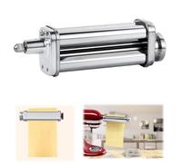 Tissting Pasta Roller Cutter, Stainless Steel KitchenAid Pasta Attachment with 3 Cutting Options for Lasagna Spaghetti Noodles, Adjustable Thickness Noodle Maker for Stand Mixers