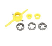 Tissting Pipe Threader Tool Set, Manual Hand Plumbing NPT Die Kit 1/2-3/4-1 Inch PVC Pipe Threading Circular Mold for DIY Pipe Connections