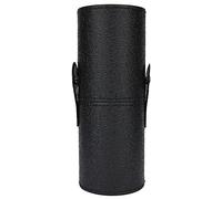 Tissting Portable Cosmetic Brush Holder Cup Container, PU Leather Travel Makeup Brush Organizer Tube for Brushes Nail Brushes Small Items Storage and Carry On (Black Dragon Claw Pattern Small Barrel)