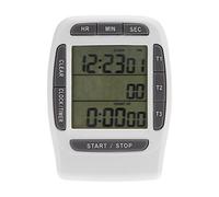 Tissting Portable Digital Timer 3 Channels LCD Countdown Clock, Large Screen 12/24H AM PM Display, Magnetic Back for Cooking Exercise Gym Workout Office Classroom