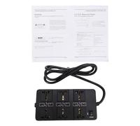 Tissting Power Sequencer Outlet 6 Channel with Universal Connector - Sequential Power Controller for Equipment Protection, 1s Step Delay, LED Indicators, 20.3cm/8inch Metal Housing