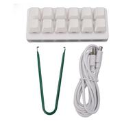 Tissting Programmable Gaming Keyboard Black USB Mini 12 Key Gaming keypad OSU Keypad Programming Macro keypad One Handed Mechanical Keyboard for macros or Rhythm Games (White)