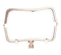 Tissting Purse Frame, 20cm Vintage Metal Kiss Clasp Lock with Handbag Hardware for DIY Sewing Craft Purses Wallets Gold
