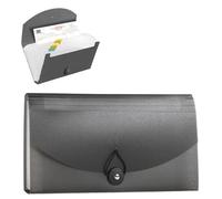 Tissting Receipt Coupon Organiser, 13 Pockets Waterproof Expanding File Folder 10.35 x 5.5 in Ticket Files Organiser Accordian Document Folders for Cards Bills Coupons Receipt Invoice Black