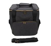 Tissting Record Storage Bag for 45 Records with Padded Bottom and Detachable Strap - Portable Carrying Organizer for DJs Music Lovers Travel 33x25x33cm 13x9.8x13in