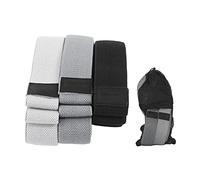 Tissting Resistance Bands Set of 3 - Workout Bands for Legs, Hips, and Glutes, Non Slip Elastic Exercise Bands with Storage Bag, Light Gray, Gray, and Black (24lb, 32lb, 49lb)