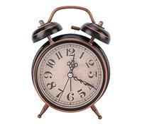 Tissting Retro Alarm Clock with Night Light Double Bell, Retro Old Fashioned Bedside Alarm Clock with Twin Bell Noctilucent Switch for Home Office Bedroom Black White 16x12cm (4 inch black)