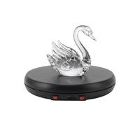 Tissting Rotating LED Display Base, 10Inch/25cm Diameter Black Electric Motorized Rotating Turntable Display Stand with LED, 22Lb Centric Loading for Shop Display (ABS)