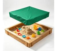 Tissting Sandbox Cover Square 120cm Waterproof Oxford Sandpit Pool Cover | Sand Pit Canopy with Drawstring, Paddling Pool Cover Sand Box Cover for Garden Pool Furniture