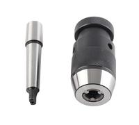 Tissting Self Tighten Keyless Drill Chuck 1-16mm Capacity, Lathe Chuck with MT2 JT3 Taper Arbor for Milling Machine Drilling Tools