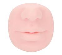Tissting Silicone Nose Model with Mouth, Flexible Soft Nose Display for Teaching Reusable Nose Ring Lip Stud Demonstration 7x7.5x4.2cm (Light Skin)