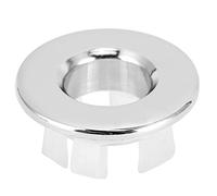 Tissting Sink Overflow Ring Brass Round Overflow Cover Insert in Hole Spares for Bathroom Kitchen Basin(Silver)