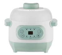 Tissting Slow Cooker, 1L Electric Stew Pot Ceramic 220V 200W Small Liner Versatile Pot with 6 Cooking Modes Timer Reservation Warm Keeping, Green Kitchen Food Steamer for Porridge Rice Soup
