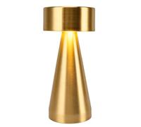Tissting Small Cordless Table Lamp 3 Color Dimmable Gold Bedside Light