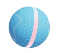 Tissting Smart Dog Ball with LED Lights USB Rechargeable 8cm/3.15in Blue - Interactive Automatic Rolling Toy for Small Medium Dogs with Obstacle Avoidance and Long Battery Life