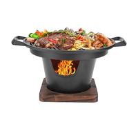 Tissting Smokeless Grill Charcoal Grill Korean Barbecue Grill Household Portable Mini Charcoal Stove BBQ Suitable for Outdoor Camping, Picnic, Beach, Party Use(10.2x8.3x4.9in)