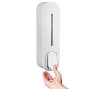 Tissting Soap Dispenser, 300ml ABS Plastic Manual Soap Dispenser, Wall Mounted Soap Dispenser Shower Gel Container for Home, Kitchen, Commercial, Restaurant, Body Wash(White)