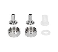Tissting Stainless Steel Beer Keg Coupler Connector Kit G5/8 Thread 5/16in Barb - Professional Brewing Equipment for Home Beer Making Compatible With Kegs 2 Outlets 1 Inle