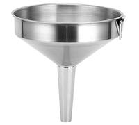 Tissting Stainless Steel Funnel, Thickened Hangable Metal Kitchen Funnel with Handle for Liquid Powder Cooking Oil Transfer, 11/13/15cm 304 Stainless Steel for Home Dining Supplies UK