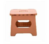 Tissting Step Stool 10 x 7.8 x 8.6in 150Lbs Load Bearing Pink Plastic Folding Toddler Stools with Carrying Handle, Non-Slip Kids Footstool for Kitchen Bathroom