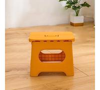 Tissting Step Stool 10 x 7.8 x 8.6in 150Lbs Load Bearing Yellow Plastic Folding Toddler Stools with Carrying Handle, Non-Slip Kids Footstool for Kitchen Bathroom