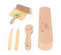 Tissting Tailors Clapper Set Wooden Quilters Pressing Seam Flattening with Seam Roller, Point Turner Sewing Tool, Tailors Ham for Sewing Quilting Ironing