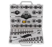 Tissting Tap Die Set, Fine Threads Tools, 55° Cylindrical Pipe Threads Hardware, 45Pcs CNC Machined High-Speed Steel Set with Storage Box for Craftsman, 20 Taps 20 Dies (UK Standard)