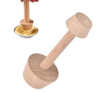 Tissting Tart Tamper Set Double Side Egg Tart Pusher Mold Wood DIY Cake Pastry Press Tool for Egg Tart Cheesecakes Muffins