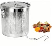 Tissting Tea Infuser for Loose Tea 3.2L Stainless Steel Tea Strainer with Extra Fine Mesh - Reusable Filter for Herbal Spice Black Rooibos Teas 15 x 16.5 cm