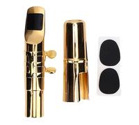Tissting Tenor Saxophone Mouthpiece 5# Wind Brass Metal - Professional & Beginner Saxophone Players with Ligature & Cover for Enhanced Tonal Quality & Playability