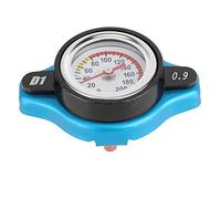 Tissting Thermostatic Radiator Cap with Temperature, Leakproof Water Tank Cover, Pressure Adjustment Coolant Level Maintenance for Car Engine Compartment Cooling Sy (Small Head 0.9bar)