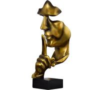 Tissting Thinker Statue, Elegant Abstract Art Resin Sculpture Decorative Ornament with Strong Three-Dimensional Sense, 27cm, Synthetic Resin, Creative Home Decor for Living Room Study Office