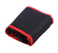 Tissting Tool Waist Bag 56x16cm/22.1x6.3in Multiple Pockets Organizer - Professional Garden Electrician Tool Storage with Adjustable Waist Strap for Various Workers and Maintenance (Black&red)