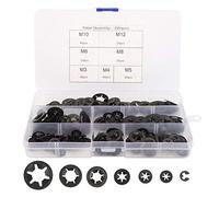 Tissting Tooth Lock Washers Kit, Manganese Steel Internal External Star Locking Washers with Spring Force Tightening Bolts 280Pcs M3-M12 Assortment for Mechanical Tools Equipment Maintenance