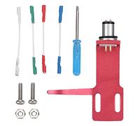 Tissting Turntable Headshell Phono Cartridge Kit, with 4 Cables 2 Pairs Screws Easy Assembly Compatible with Most Phonograph Players for High-End Record Players (Red)