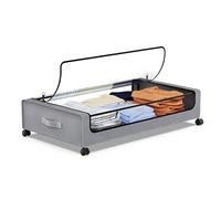 Tissting Under Bed Storage Containers with Lids and Wheels, Multifunctional Clear Visible Underbed Organizer Drawers with Portable Handle for Home Dorm Clothes Storage Bi (1 Pack)
