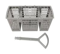 Tissting Universal Dishwasher Basket 22x9x11.5cm/8.7x3.5x4.5in Plastic Cutlery Organizer - Dishwasher Safe Utensil Holder Forks Spoons Storage Kitchen Accessory Fits Most Models