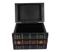 Tissting Vintage Storage Box Decorative Book Shape Jewelry Trinket Storage Box Simulation Props Book Shaped Box Home Office Shelf Desktop Antique Books Decor