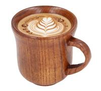 Tissting Wooden Coffee Mug with Handle,300ml Heat Insulation Camping Cup Wine Beer Water Mugs,Beverage Drinking Cups for Outdoor Travel Office Home