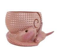 Tissting Yarn Storage Bowl Dragon Egg Design Resin Holder for Knitting Crocheting 16x23.5cm/6.3x9.3in - Smooth Yarn Glide Functional Artwork Craft Space Decoration Ideal Gift for C (Copper Color)