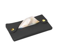 Tissue Bag Holder - Pocket Tissue Holder | Travel Pouch for Tissue | Pocket Paper Towel | Tissue Bag | Paper Towel Pu Leather Case | Box | Tissue Storage, Black