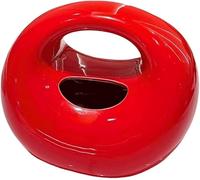 Tissue Box， Ceramic Handbag Tissue Box Cover Multicolor(Red)