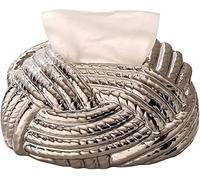 Tissue Box， Ceramic Tissue Box Holder Multicolor 20x16x10cm(Silver)